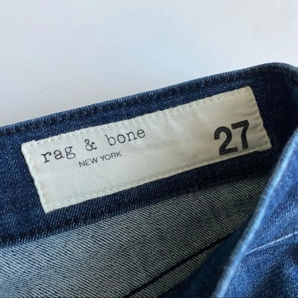 Rag & Bone • Ankle Skinny Raw Hem in Tonal River - Picture 6 of 8